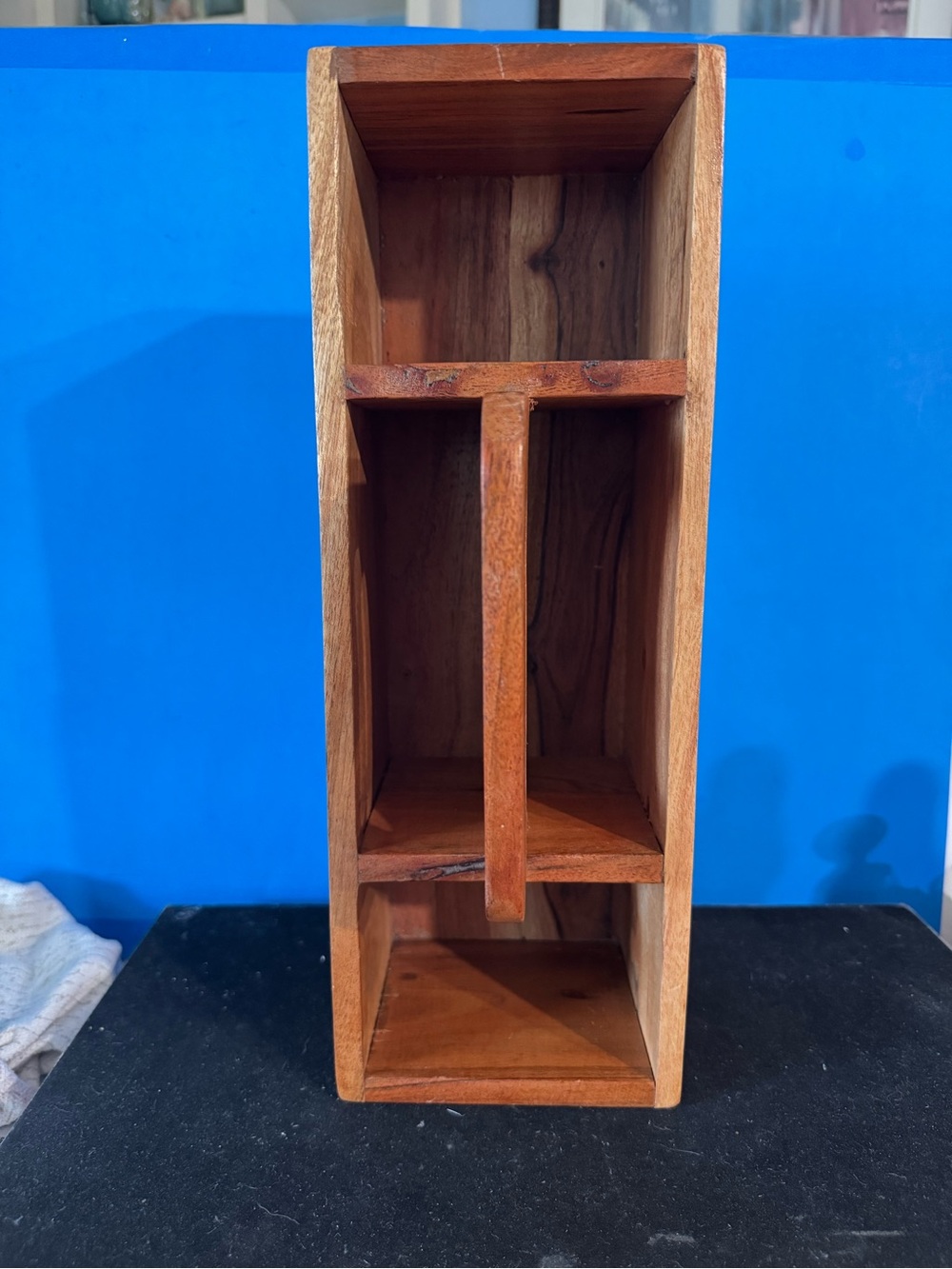 Handcrafted Sold Wood Kitchen Utensil Caddy and Cutlery Organizer - Picture 3 of 8